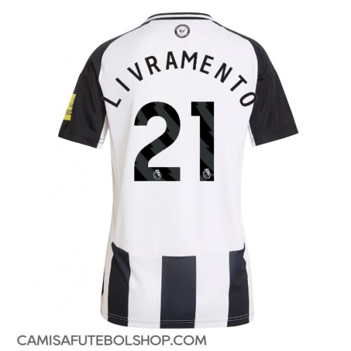 Camisa de time de futebol Newcastle United Tino Livramento #21 Replicas 1º Equipamento Feminina 2024-25 Manga Curta